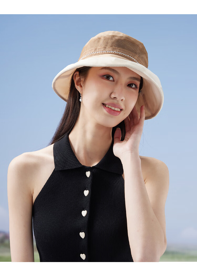 Shanghai Gushi Mulberry Silk Sun Hat for Women, French-Style Wide Brim Sunhat, Breathable Simple UV Protection Pure Silk Fisherman Hat, Mother's Day Gift 11