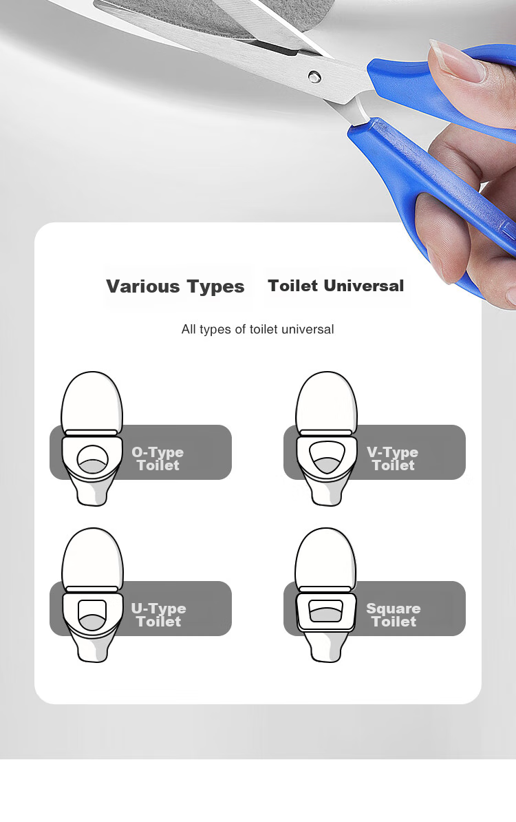 Creative Art Toilet Seat Cover, Autumn And Winter Warm Thick Fleece-Lined Washable Toilet Ring Pad, Winter Sitting Set with Zipper, Universal Extra Thick Warm Antibacterial Non-Shedding 7