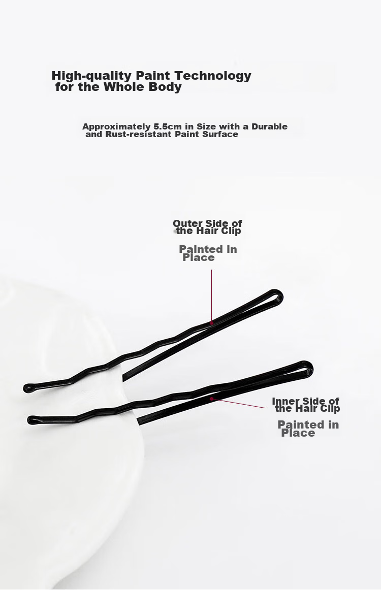 Meifuyu Black Wavy Barrettes, 120 Pieces, Small Black Clips, Invisible Hairpins, Bangs Clips, Side Clips MF8270 9