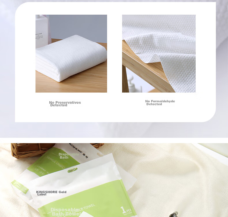 KING SHORE Disposable Bath Towels, 6-Pack Travel Essentials, Pearl Pattern Thick Large Bath Towels, 70*120cm 13