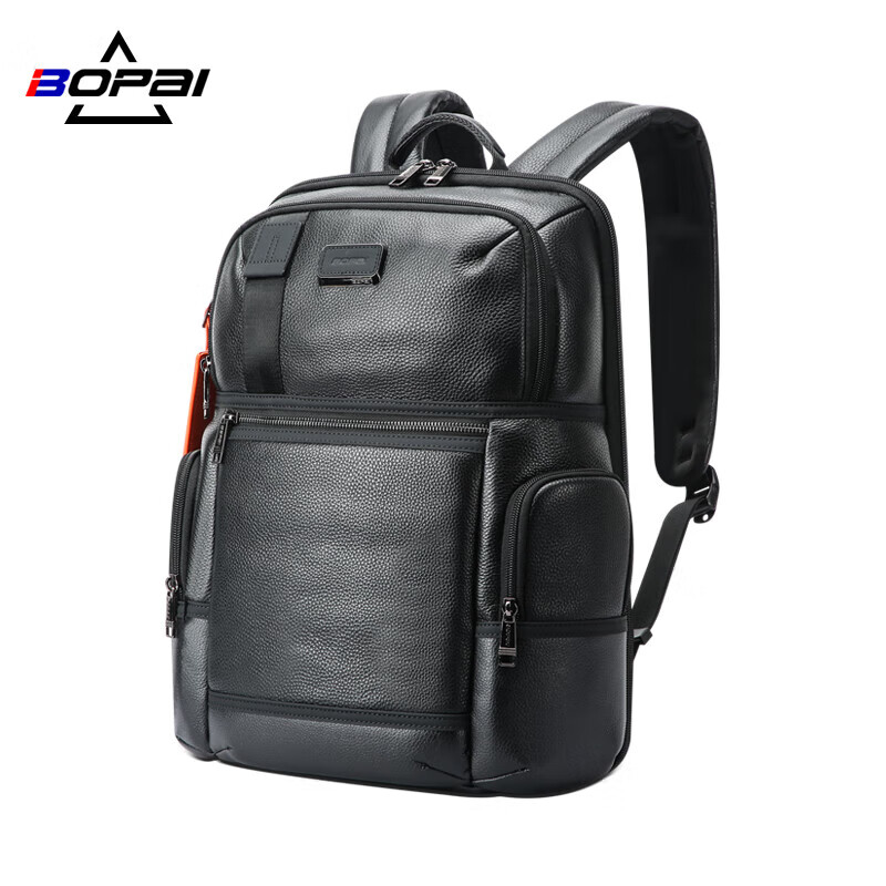 Bopai Leather Business Backpack for Men, 16-Inch Laptop Bag, Travel Bookbag, Gift for Me