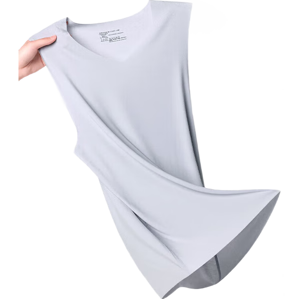 AIMER MEN Men's Modal Wide-Shoulder Undershirt, 3A Antibacterial Seamless Inner Layer, White, Size 170