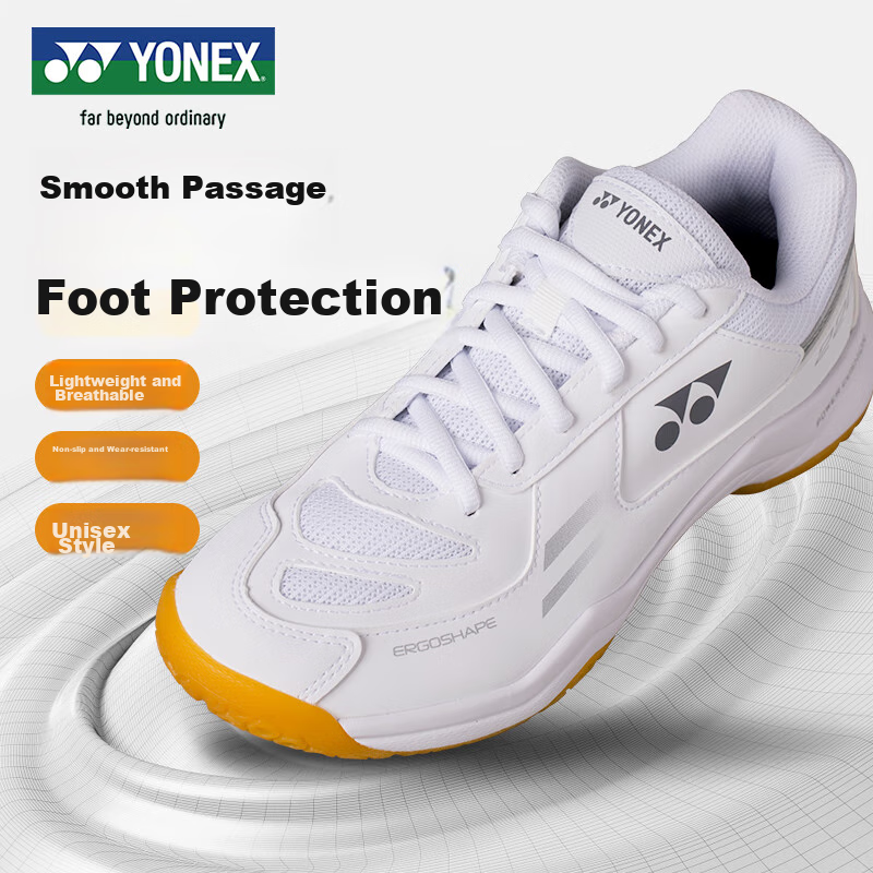 Кроссовки для бадминтона YONEX SHB220CR, мужские, размер 39, белые с серебристым