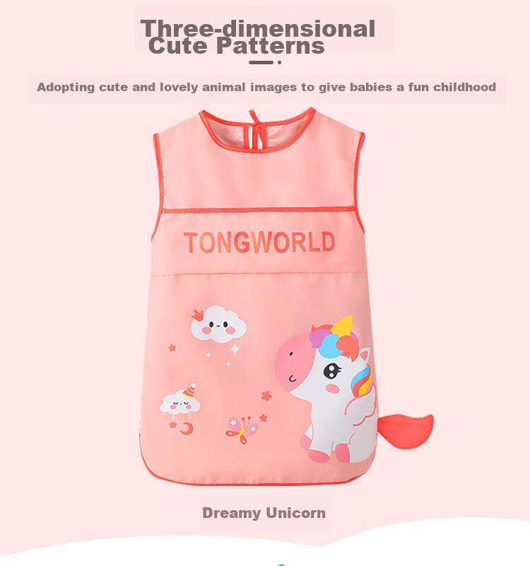 9I9 Baby Eating Smock, Summer Sleeveless Waterproof And Stain-Resistant, Infant And Child Bib, Painting Smock Apron A406 Shark 9