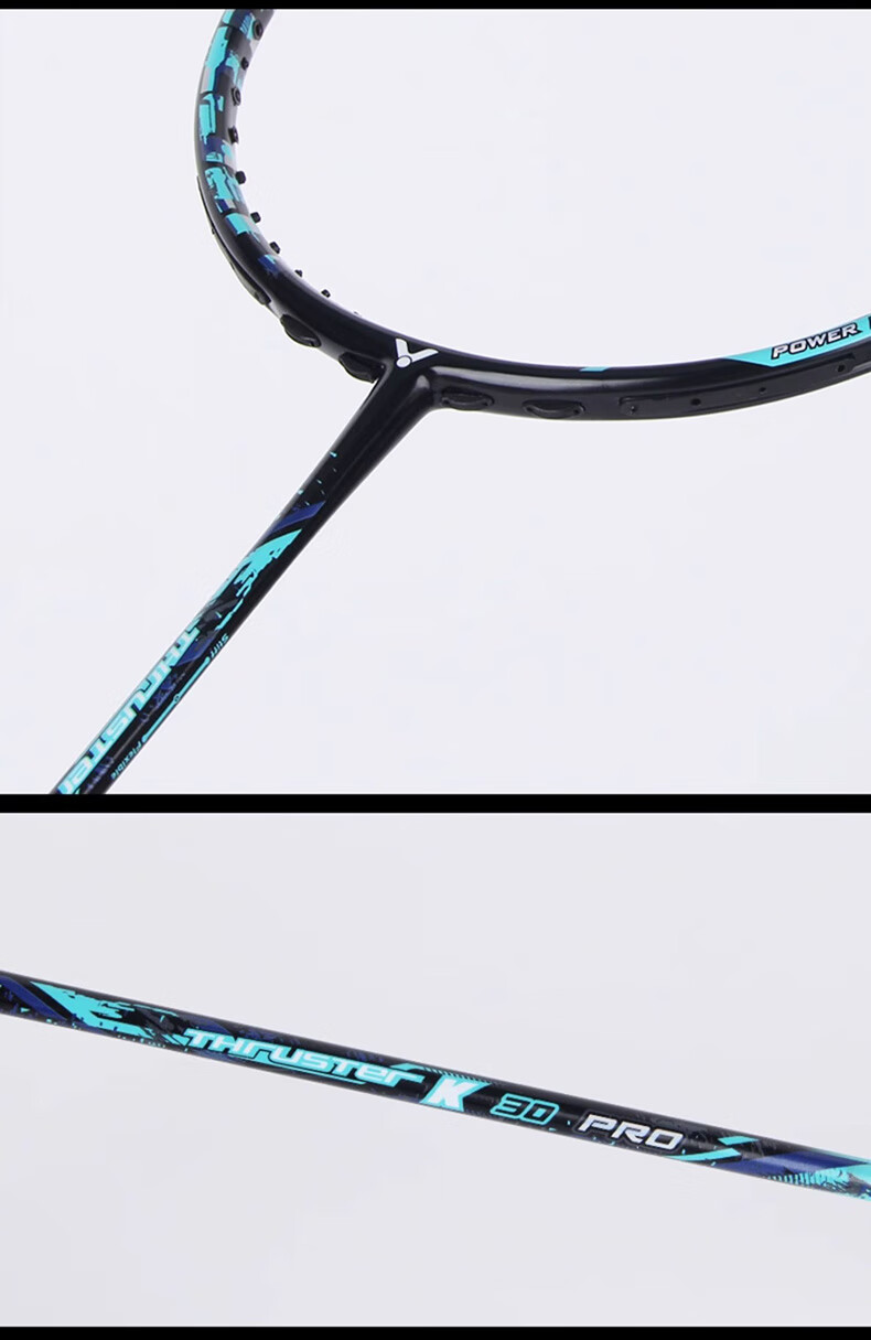 VICTOR TK-HAWK PRO Full Carbon Badminton Racket 4U Pre-Strung 26lbs Purple 11