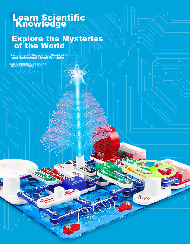 Dianxuexiaozi Electronic Building Block Circuit Toy, STEAM Science Experiment Educational Kit, Birthday Gift for Students Aged 3-6, High-End Present 1