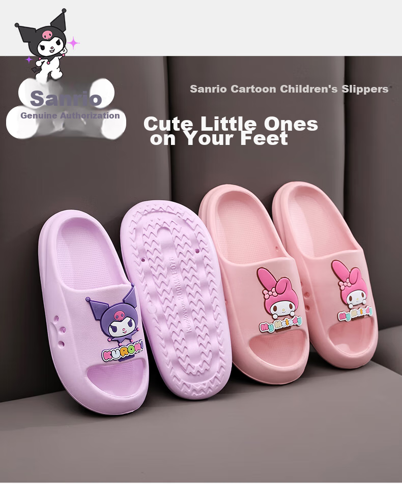 GUOLUOFEI Children's Slippers Summer Baby Bath Sandals for Boys And Girls Blue Cinnamoroll Design 160mm Inner Length 16cm 1