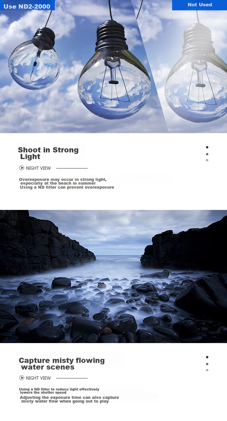 JJC [11 Adjustable Stops] ND Filter 55mm Neutral Density Filter ND2-2000 Variable, Suitable for Canon R10 R7 Nikon Sony A7m4/m3 A6700 Fuji X-Tonle 6