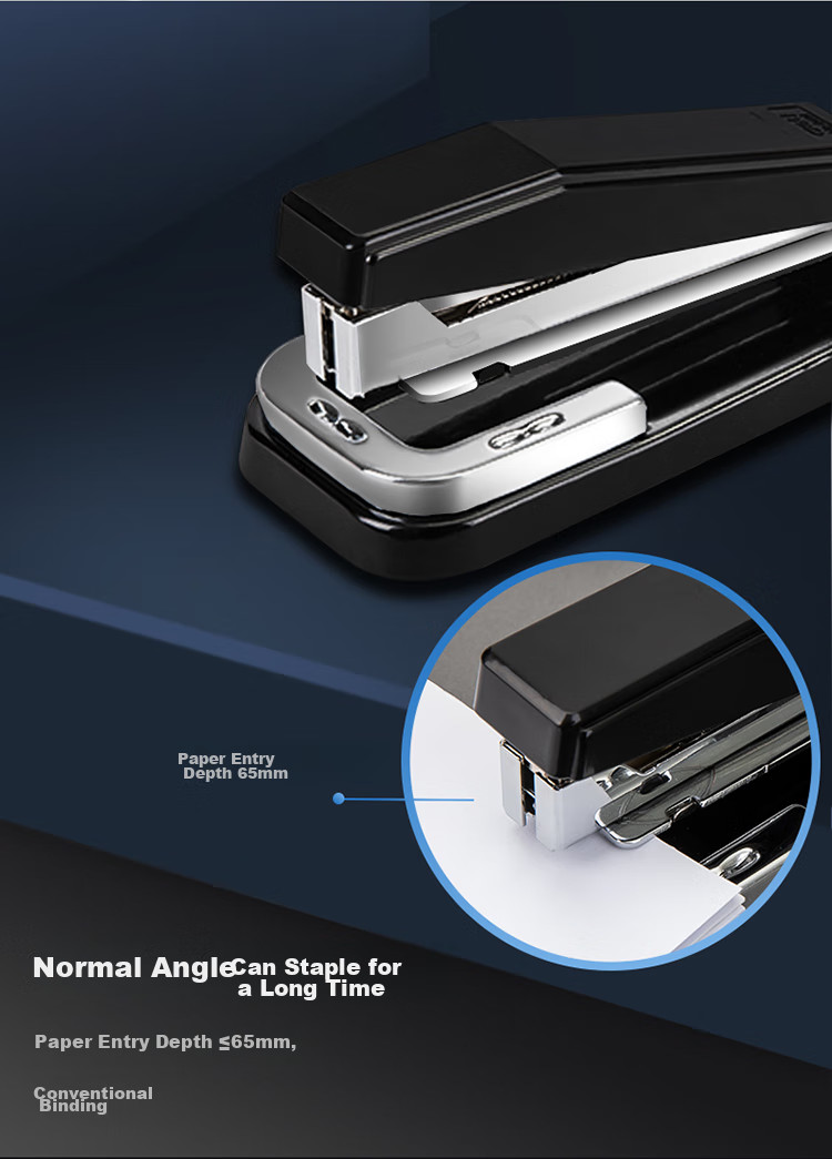 Deli Rotating Stapler/Stapler Small Size for Binding Center Binding And Temporary Binding, Removable Office Supplies, Black 0414 8