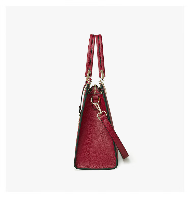 RED DRAGONFLY 2026 New Women's Handbag, Top-Grain Leather Shoulder Tote Bag with Handle, Birthday Gift for Mom 12