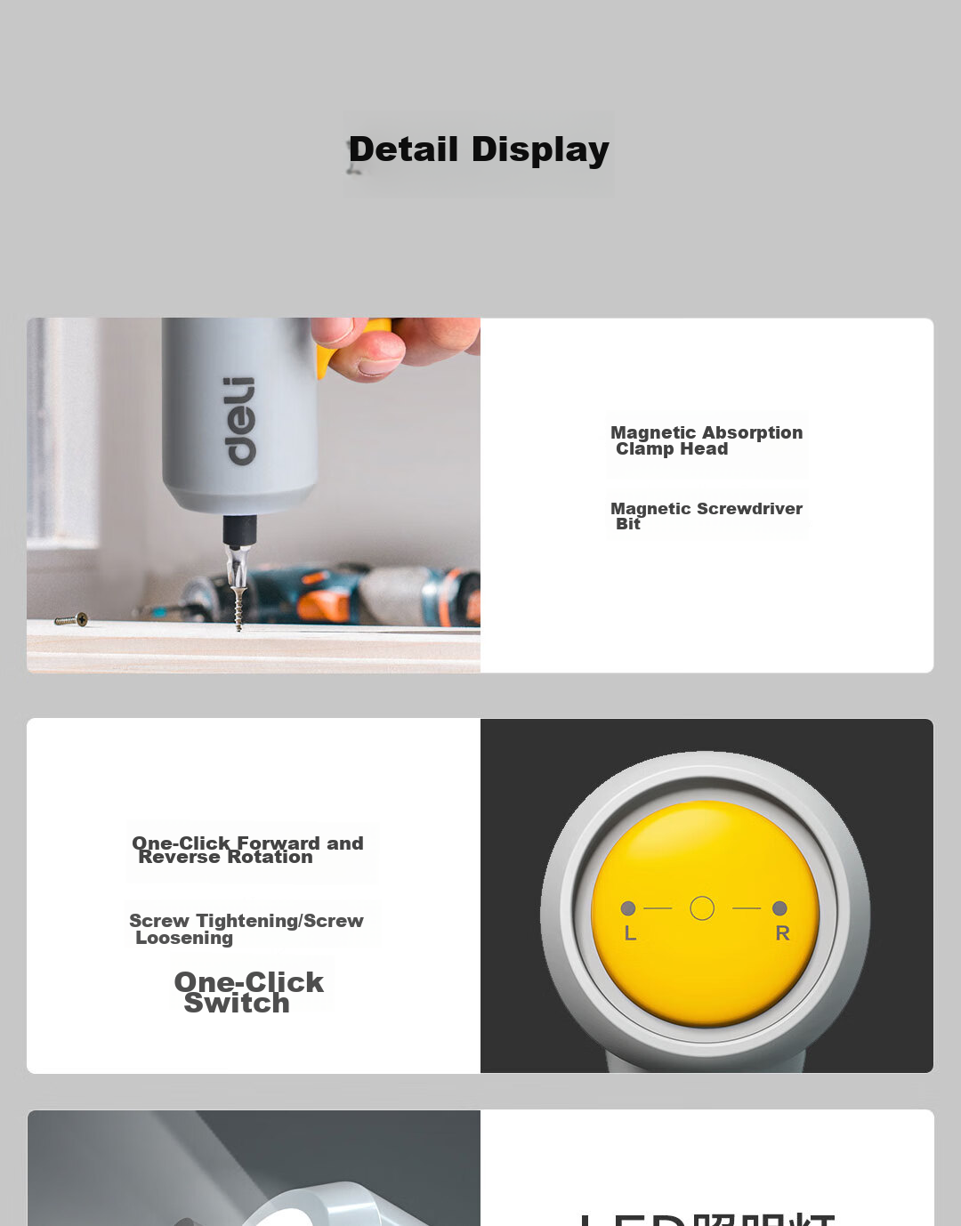 Deli Simple Home-Style 3.6V Cordless Electric Screwdriver, Electric Drill, And Screwdriver for Household Use 12