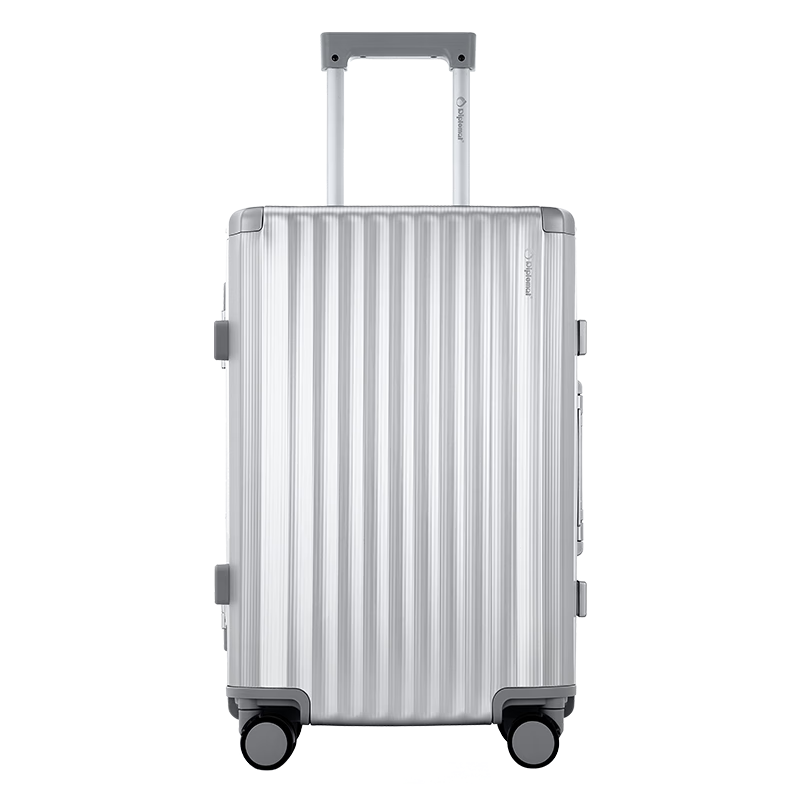 Diplomat Large Capacity Magnesium-Aluminum Alloy Frame Suitcase for Men And Women, Travel Trolley Case TL-25053 Silver 24 Inch