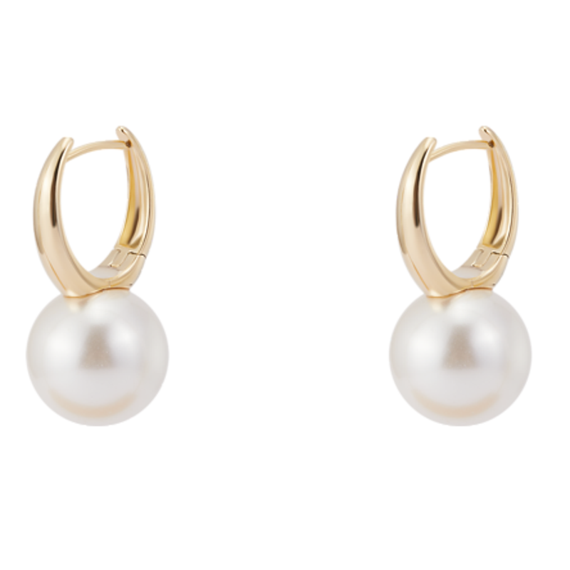 AJIDOU Women's Pearl Stud Earrings, Same As In-Store, Fashionable Earring Accessories, Versatile Pearl Ear Jewelry for Mid-Autumn Festival