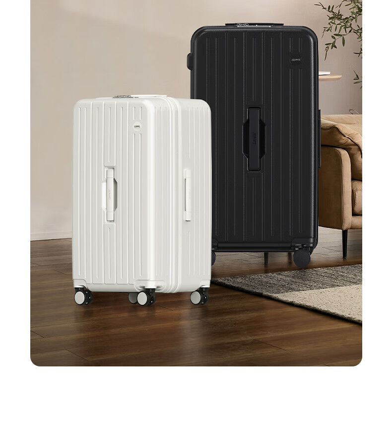SUMMIT Luggage, 26-Inch Trolley Suitcase, Pure PC Material, Trunk 37, Wet And Dry Separation, PC2519 Black 7