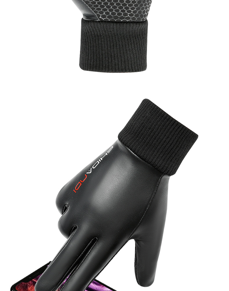 Move Iron Winter Gloves, Warm And Windproof Leather Gloves for Men And Women, Outdoor Cycling Sports Waterproof Ski Gloves with Touchscreen Functio 9