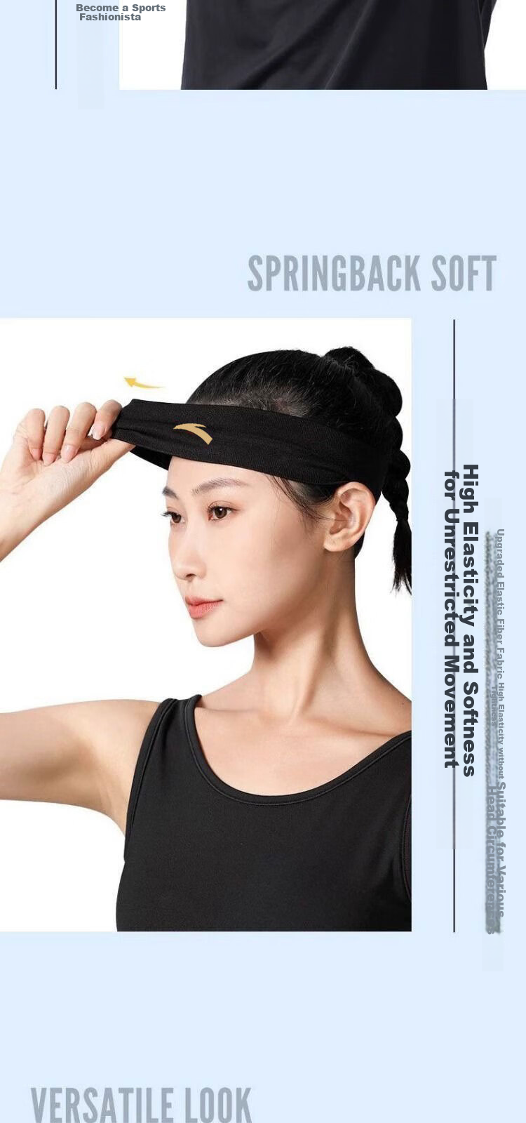 ANTA Sports Headband for Men And Women, Sweat-Absorbing Headband, Sweat-Stopping Band, Running Sweat-Guiding Band, Basketball Sweat-Proof Headband, Hair-Tying Band, Headband 5