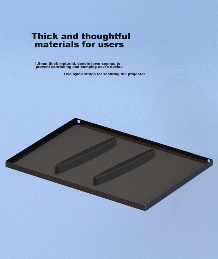 HAILE Projector Wall Mount Bracket for Home Bedside, Suitable for XGIMI, Jmgo, Dangbei, Xiaomi And Other Projectors, Wall Storage Rack with Tray AY-6UT 7