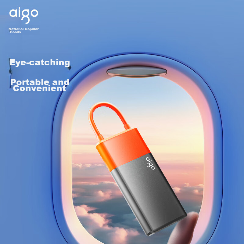 Aigo 500GB Portable Solid State Drive (PSSD), S11 Type-C USB3.2, Read Speed up to 520MB/s, Integrated Cables for Direct Phone Connectio