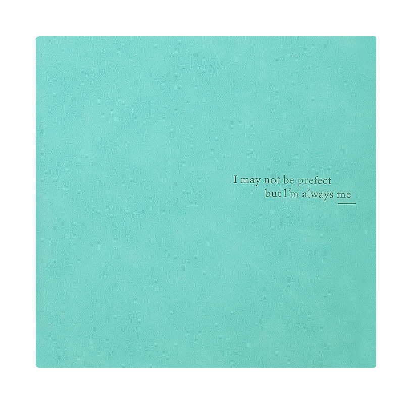 Jiaranheng Creative Square Grid Notebook for College Students' Postgraduate Exam Review, Grid Soft Cover Simple Leather Mind Map Notebook, Customizable - Mint Gree