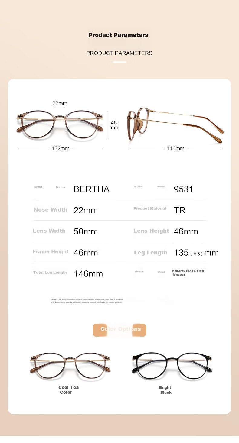 Bertha Reading Glasses for Women, Genuine High-Definition Anti-Blue Light Fashionable Age-Reducing Ultra-Light Reading Glasses from Top Ten Eyewear Brands 1