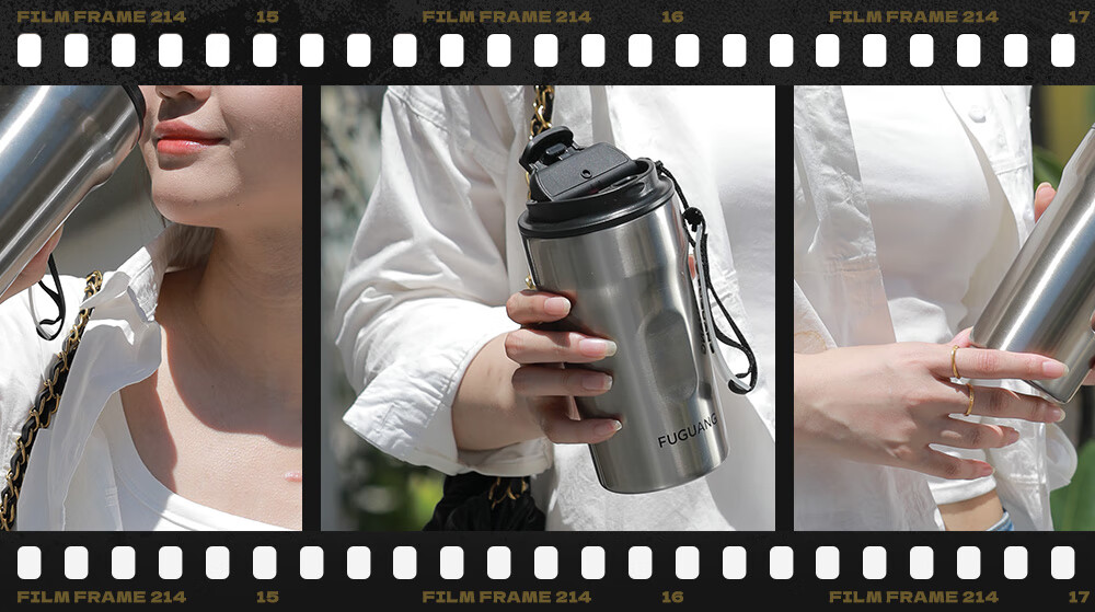 Fuguang Coffee Mug, 316L Stainless Steel Insulated Cup, for Men And Women, Students, Tea Cup, Office And Car Use, Portable Water Bottle 1