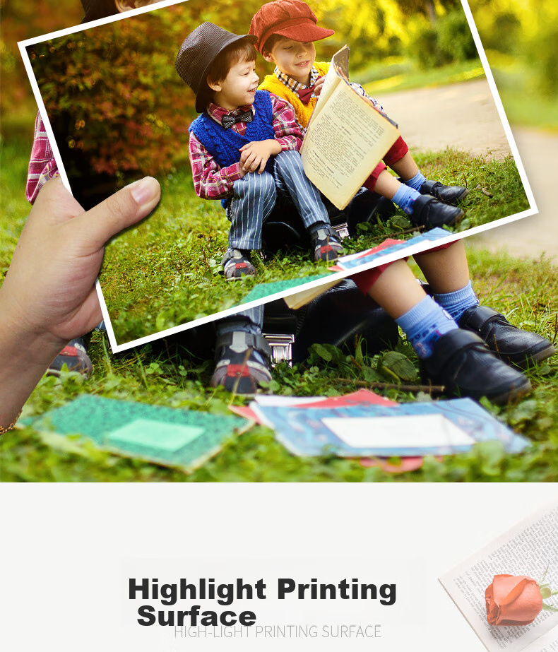 Elifo A5 Self-Adhesive Photo Paper with Backing, High Gloss Photo Paper, Self-Adhesive Paper for Photos, Self-Adhesive Printing Paper, Sticky Self-Adhesive, 100 Sheets 5