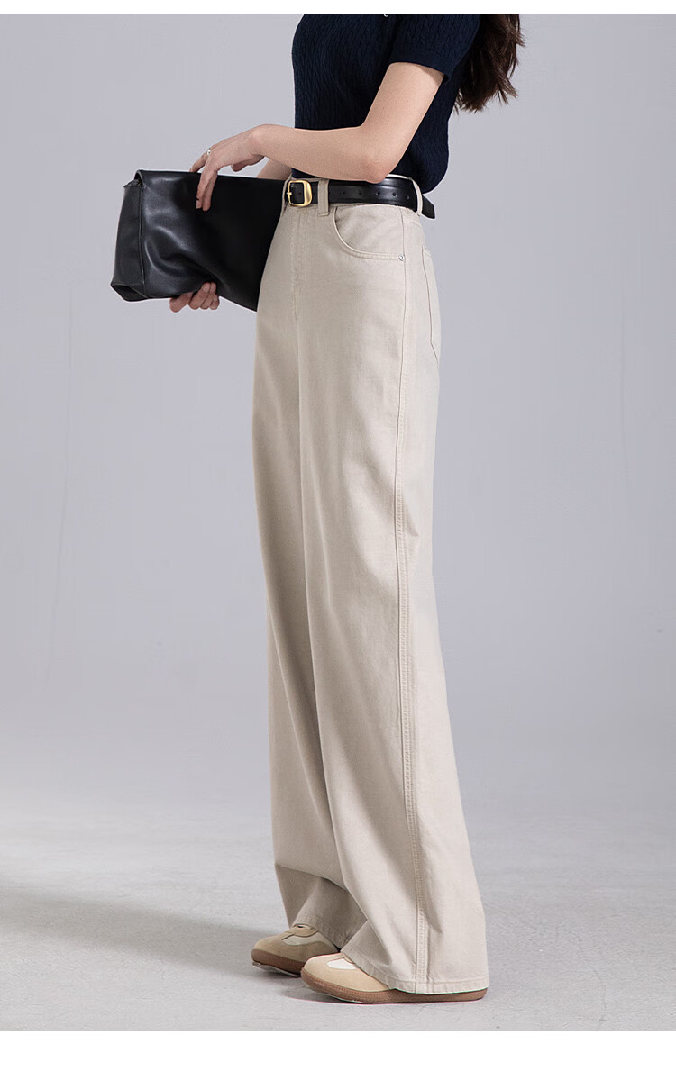 Dme [Lyocell Draping Wide-Leg Pants] Spring Women's Jeans, Loose-Fitting Slimming Straight-Leg Floor-Length Trousers for Wome 15