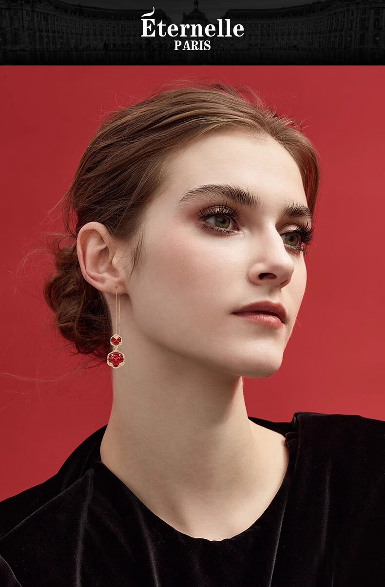 Eternelle [National Trend Design], French Eternal Dragon Scale Earrings, Luxurious High-End Ear Jewelry, Zodiac Year Gift 1