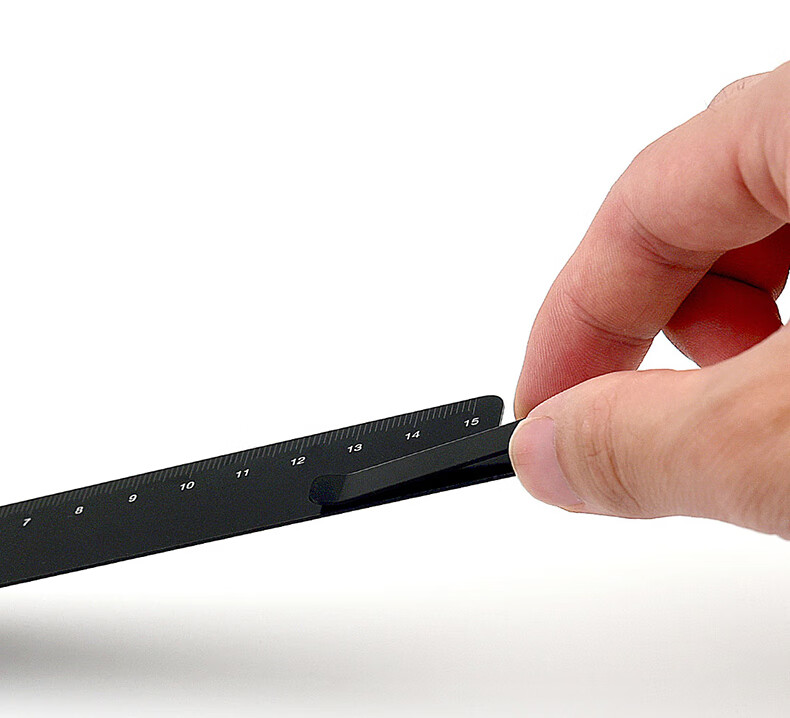 KACO Metal Bookmark Ruler, 15cm Multifunctional Straight Ruler, Office Supplies, Measuring And Drawing Ruler, Black, 1 Piece/bag, K1406, Stylish Design, Precise Scale, Rounded Edges, Back-To Seaso 6