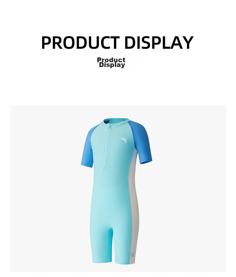 ANTA Children's Swimsuit for Boys And Girls, 2025 New Style One-Piece Square-Leg Swimwear, Kids' Hot Spring Beach Sun Protection Quick-Dry Swimwear 1
