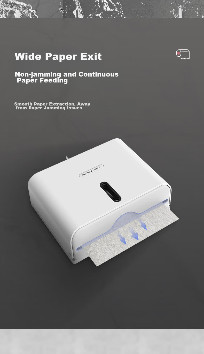 Interhasa! Wall-Mounted Toilet Paper Holder, Bathroom Tissue Dispenser, Washroom And Kitchen Paper Towel Box, No Drilling Required E6007 7