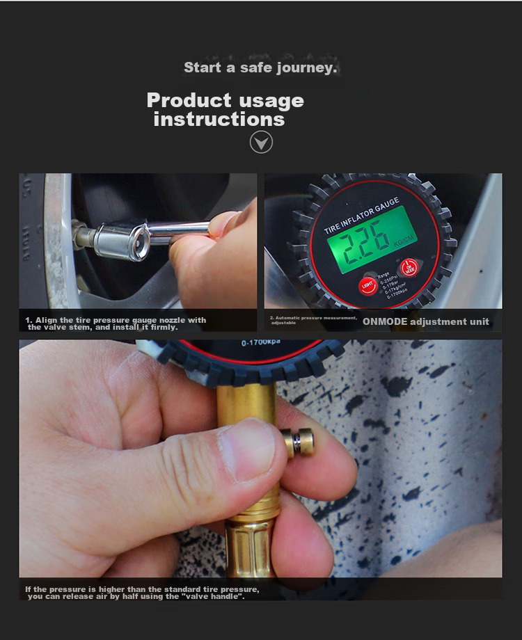 Kulaipu Digital Tire Pressure Gauge with Curved Rod, Truck And Bus Tire Pressure Monitor KLP-86007 20