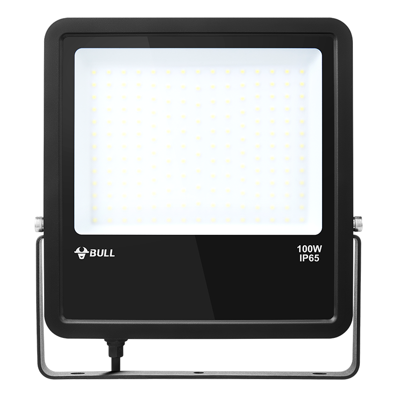 BULL LED Floodlight Outdoor Street Light Garden Light Camping Light, IP65 Waterproof High Brightness 100W-3000K Warm White Light