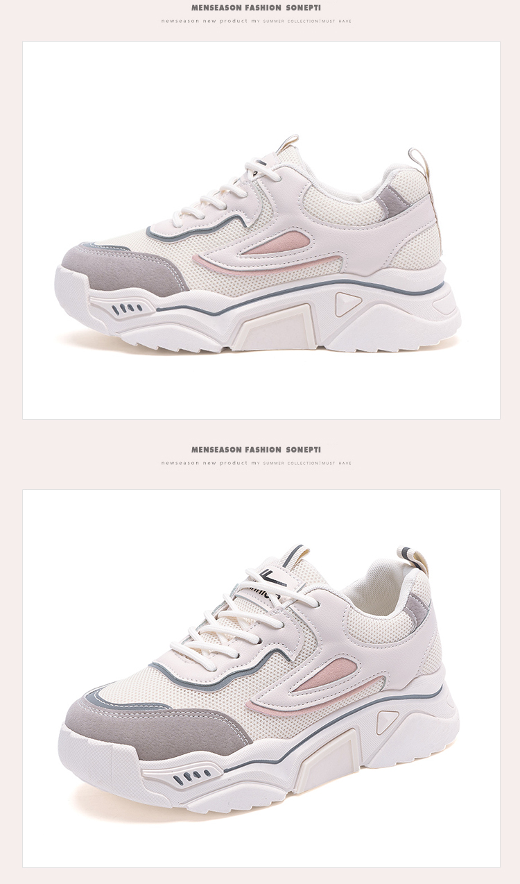 Warrior Women's Dad Sneakers Thick Sole Height Increasing Spring Summer Casual Sports Shoes Upgraded Version Beige Black Size 36 11