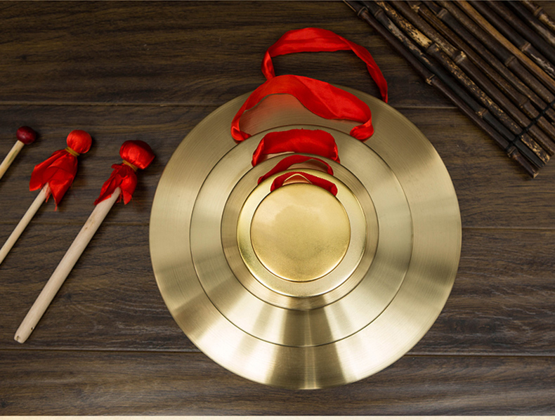 RANGE Tongluo Opening Gong, Three-Quarter Gong, Prop Instrument, Large Gong, Flood Warning Gong, Festive Gong, Drum Instrument, Musical Instrument, 15CM 13