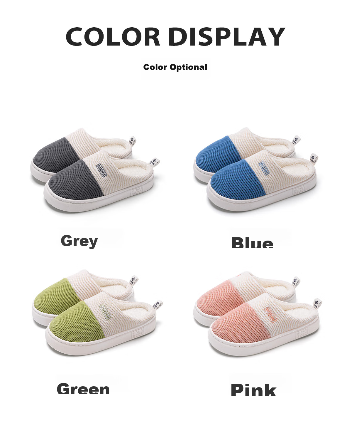 Grace Cotton Slippers for Men, Autumn And Winter Indoor Non-Slip Odor-Resistant Warm Thick-Soled Squishy Feeling Home Slippers for Men in Winter 6