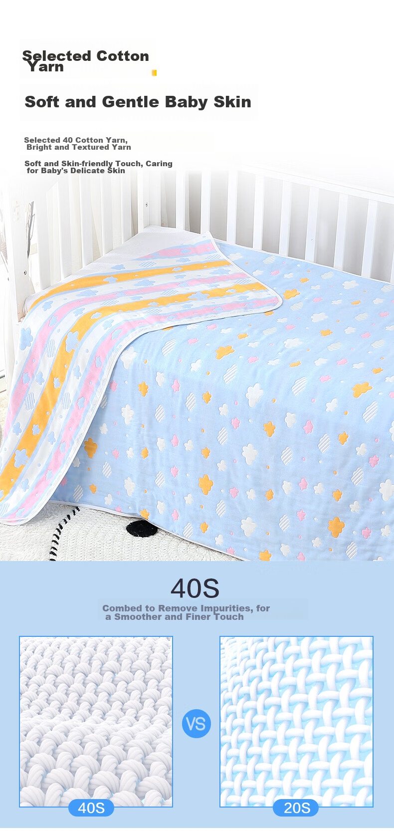 Nanjiren Baby Blanket, Pure Cotton Children's Quilt, Gauze Coverlet, Baby Bath Towel, Kindergarten Air Conditioning Quilt 4