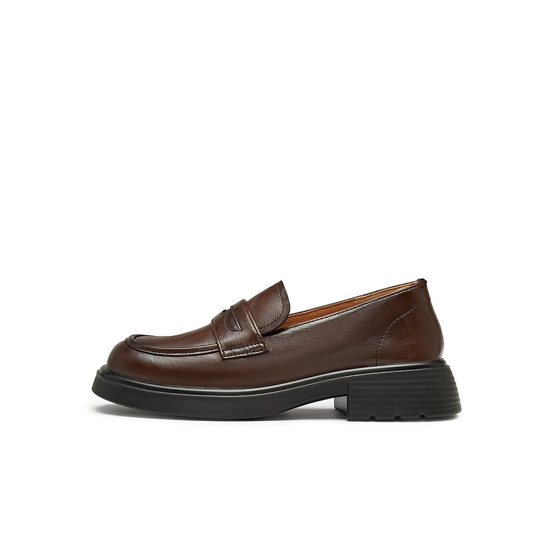 TEENMIX Loafers, Thick-Soled Mall-Matching Slip-On Women's Shoes, Work Commute Casual Leather Shoes, New Style