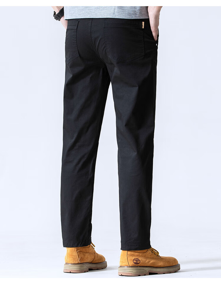 JEEP SPIRIT Men's Casual Pants, Spring Loose Straight-Leg Trousers, Men's Business Long Pants, Dark Gray, Size 28 6