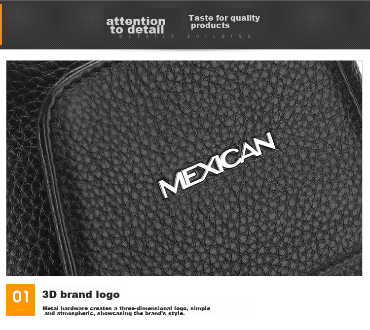 MEXICAN Men's Single Shoulder Crossbody Top-Grain Leather Chest Bag, Commuter Messenger Bag, Business Travel Lightweight Large Capacity Birthday Gift 15