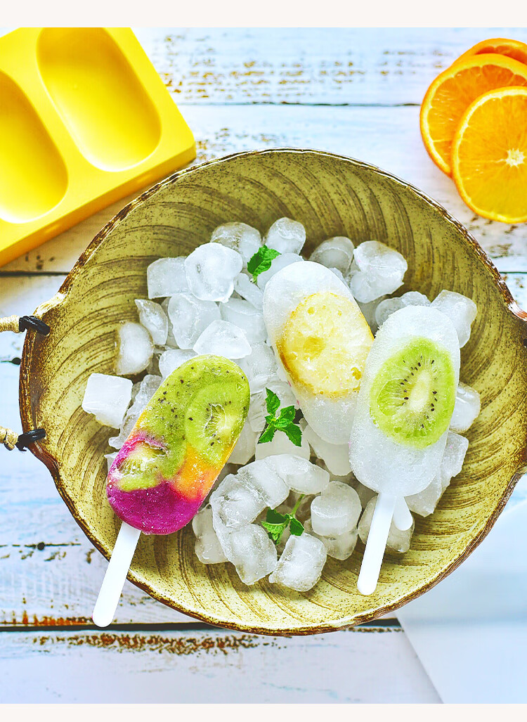 Xuechu Ice Cream Mold, 3-Link Silicone with Lid, Homemade Mung Bean Ice Cream Bar, Ice Pop, Popsicle, And Ice Cream Mold 9