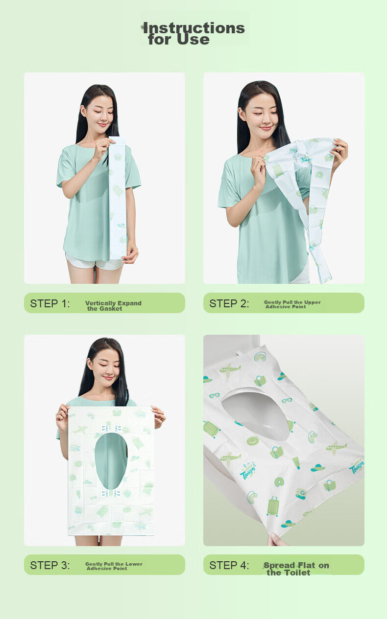 JAJALIN Disposable Toilet Seat Covers, Individually Wrapped, for Pregnant And Postpartum Women, Hotel Travel Toilet Seat Protectors 12