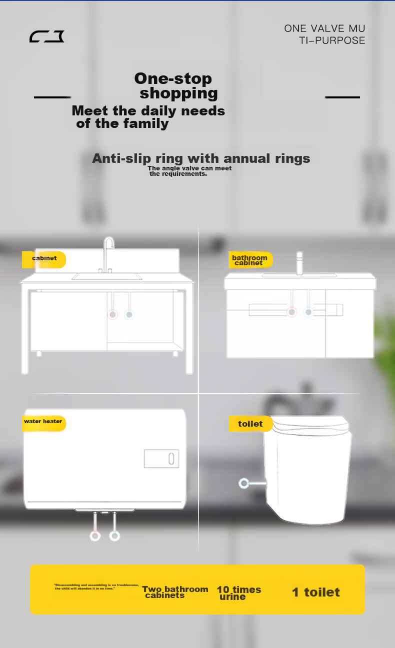 KEGOO High Flow Angle Valve Gas Water Heater Ball Valve 1/2 Inch Brass Foot Valve for Hot And Cold Water, 2-Pack K6006 11