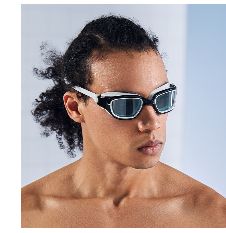 WATERTIME / Shuichuan Anti-Fog Swimming Goggles, High Definition Large Frame Swim Cap, Non-Binding for Men And Women, Swimming Glasses And Swim Cap Set 26