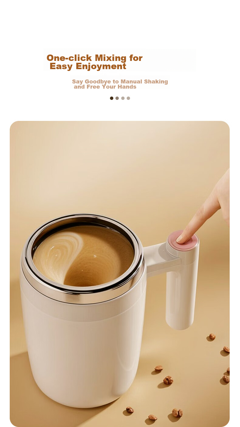 CLITON Electric Stirring Cup Automatic Rechargeable Coffee Mug Magnetic Rotating Mixer Soy Milk Powder Shaker Lazy Water Cup 6