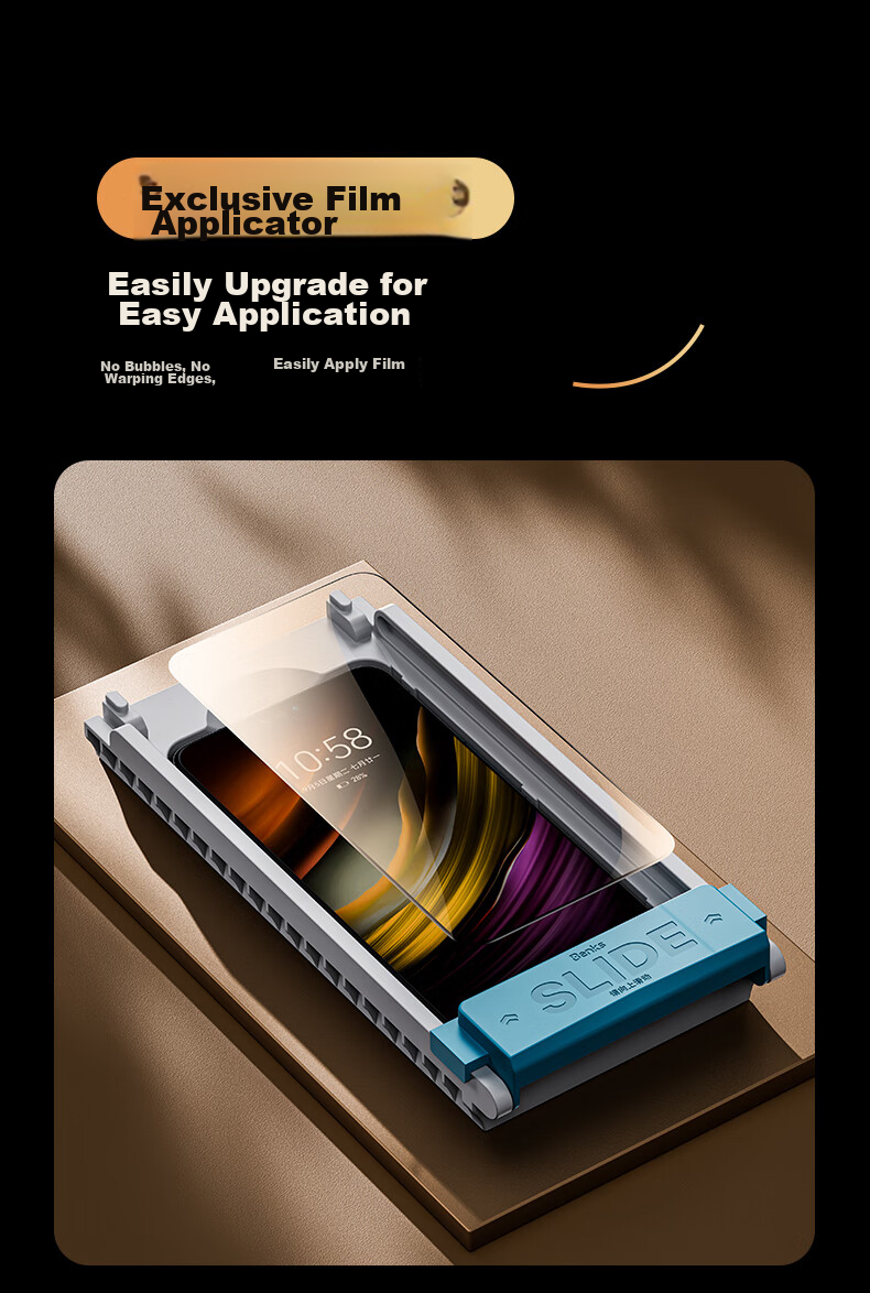Benks Tempered Glass Screen Protector for Huawei Mate60 Pro/Pro+/RS, Hot-Bending Curved Surface AR Anti-Glare Anti-Reflective Full Coverage HD Protective Film 11