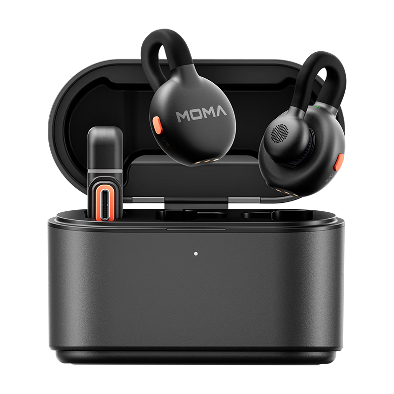 MOMA LARK M2 Wireless Lavalier Microphone, Menger Microphone One-To Mini Commercial Live Streaming Noise Reduction Moma Audio Microphone Type-C Version One-To