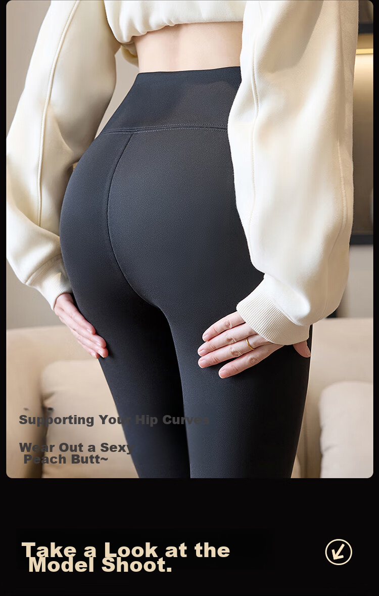 LangSha Shark Leggings for Women, Black Base Layer Pants for Outdoor Wear, Thick Autumn And Winter Style 2024 New Fleece-Lined Fitness Yoga Pants 17
