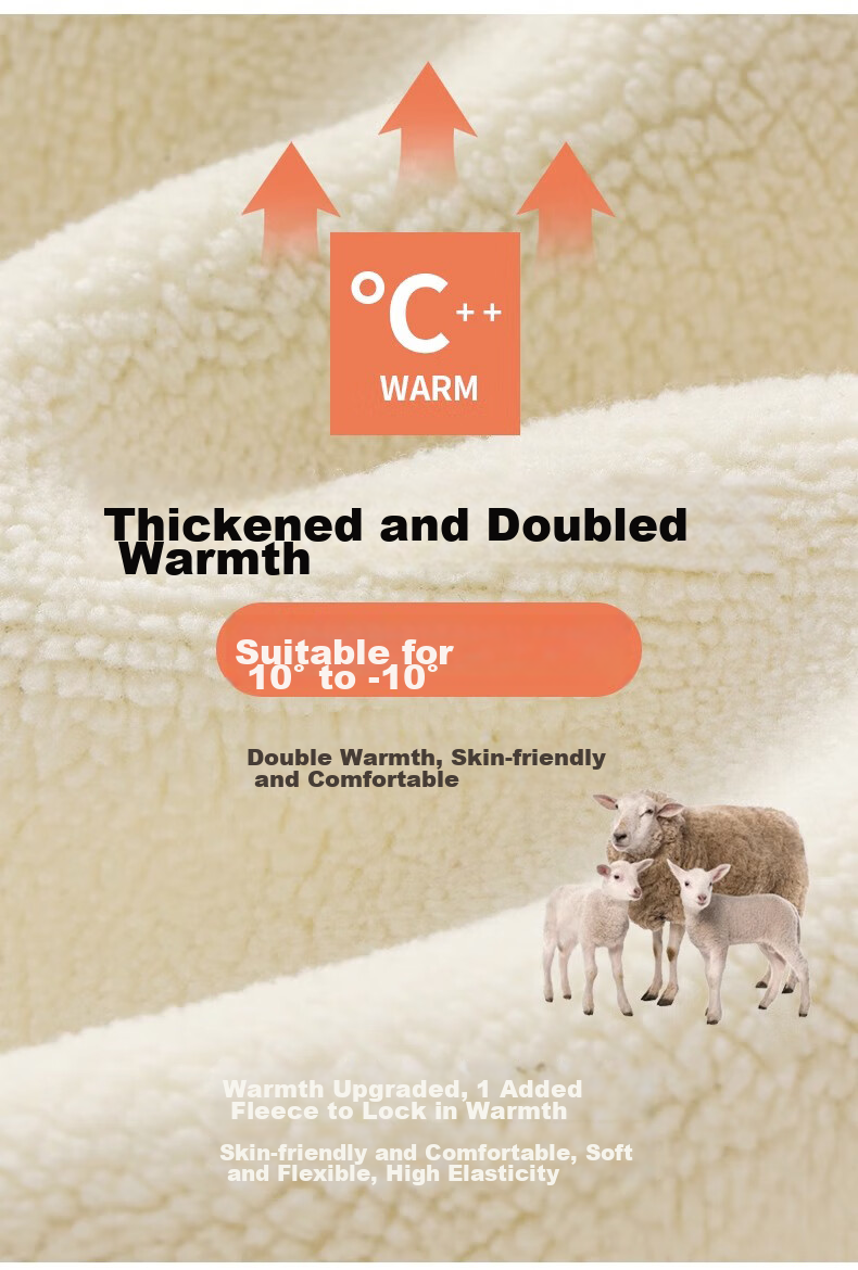 LangSha Women's Thermal Leggings, Suitable for Outer Wear, 10A Grade Antibacterial, High-Waist Lambswool, Warm Pants for Winter, Seamless Tights 5