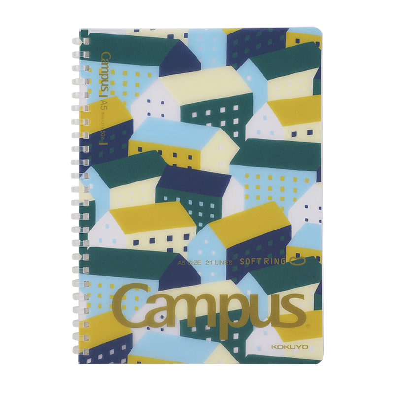 KOKUYO SOUSOU Series Collaboration Designer Soft Spiral Notebook, 8mm Dotted Line, A5/40 Pages, Beiguo WSG-SR1XA550